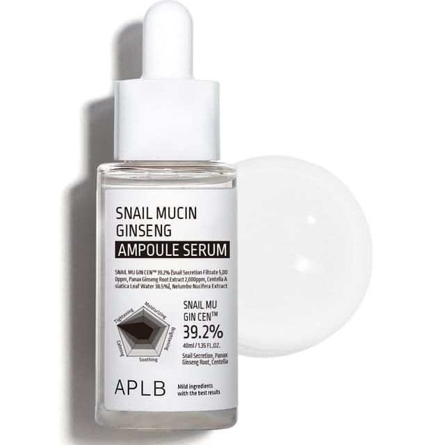 APLB Snail Mucin Ginseng Ampoule Serum 40ml — view 1